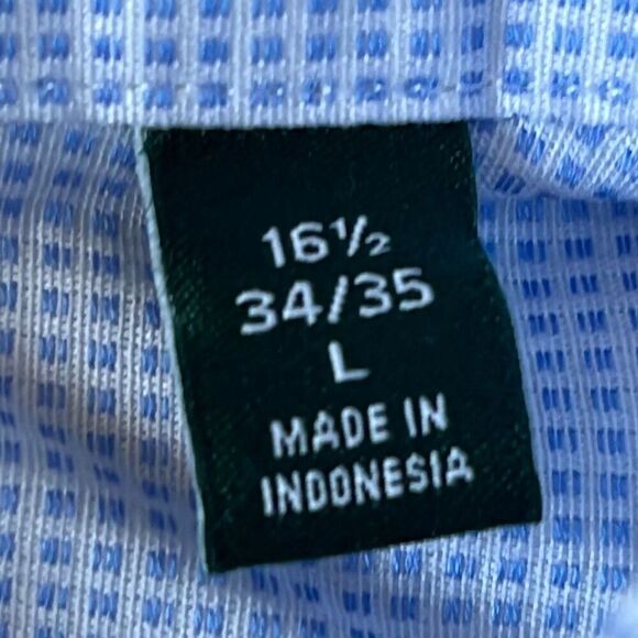 Lauren Ralph Lauren Regular Fit Non Iron Mini Check Button Down Dress Shirt Mens - Picture 3 of 11